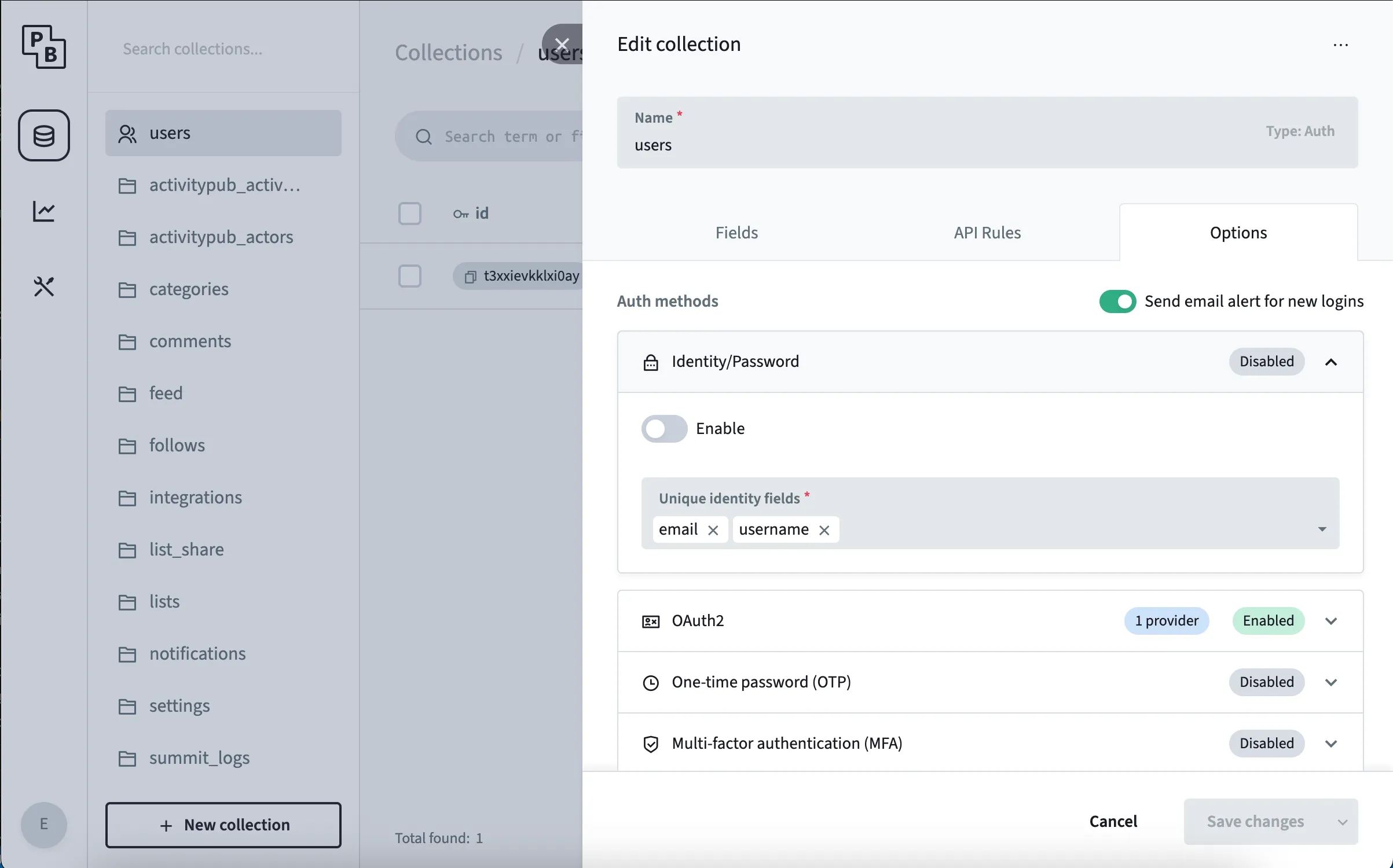 Pocketbase OAuth